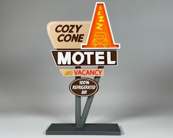 Disneyland Walt Disney World Pixar Cars Cozy Cone Motel Inspired Stand Up Sign