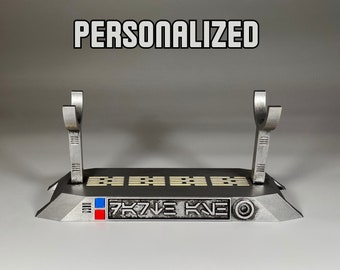Personalized Lightsaber Display Stand With LED Light (Steel Finish)