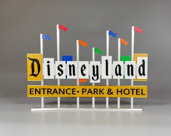 Disneyland Resort Entrance Inspired Stand Up Sign (Park and Hotel Entrance)