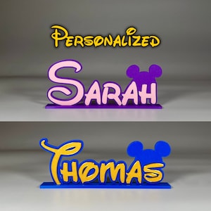 Personalized Disney Font Inspired Name Plaque