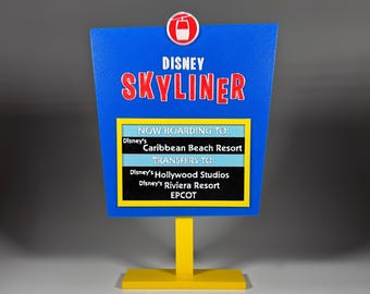 Disney Skyliner Pop Century Resort Sign Replica
