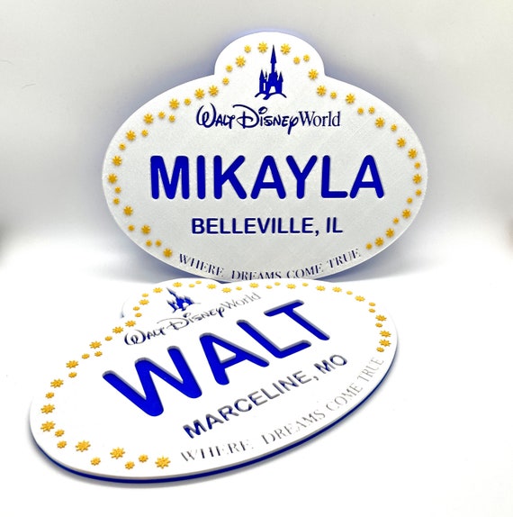 Large Personalized Walt Disney World Cast Member Name Tag Plaque