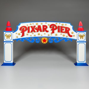 Disneyland Disney California Adventure Pixar Pier Entrance Inspired Miniature Sign
