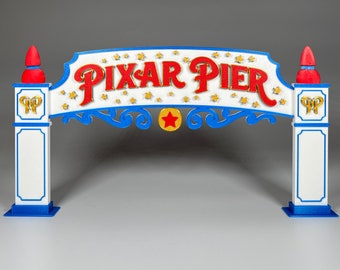 Disneyland Disney California Adventure Pixar Pier Entrance Inspired Miniature Sign