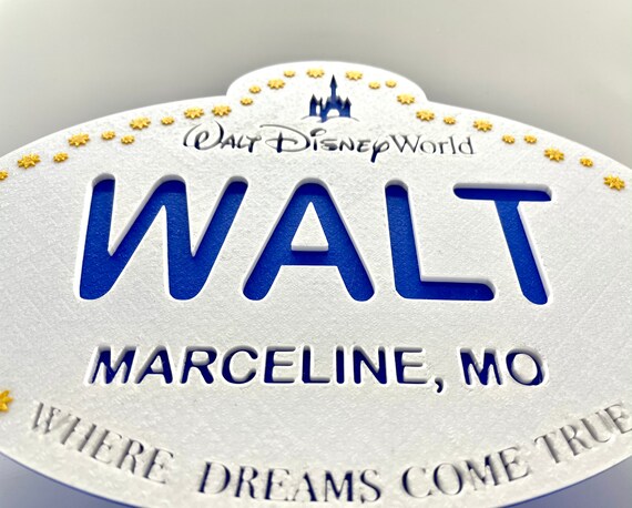 Large Personalized Walt Disney World Cast Member Name Tag Plaque