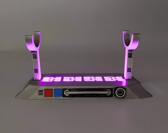 Lightsaber Display Stand With LED Light (Purple Light Steel Finish)