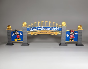 Walt Disney World Resort Full Entrance Archway Inspired Miniature Replica Sign