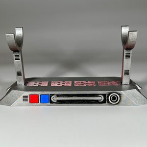 Light up Star Wars lightsaber display stand with red LED lighting