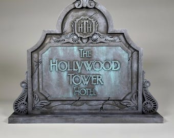 Tower of Terror Hollywood Tower Hotel Miniature Entrance Sign