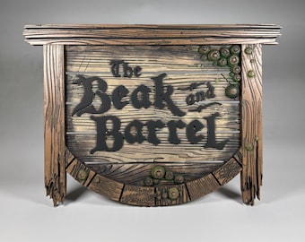 The Beak and Barrel Hand Painted Replica Plaque Walt Disney World