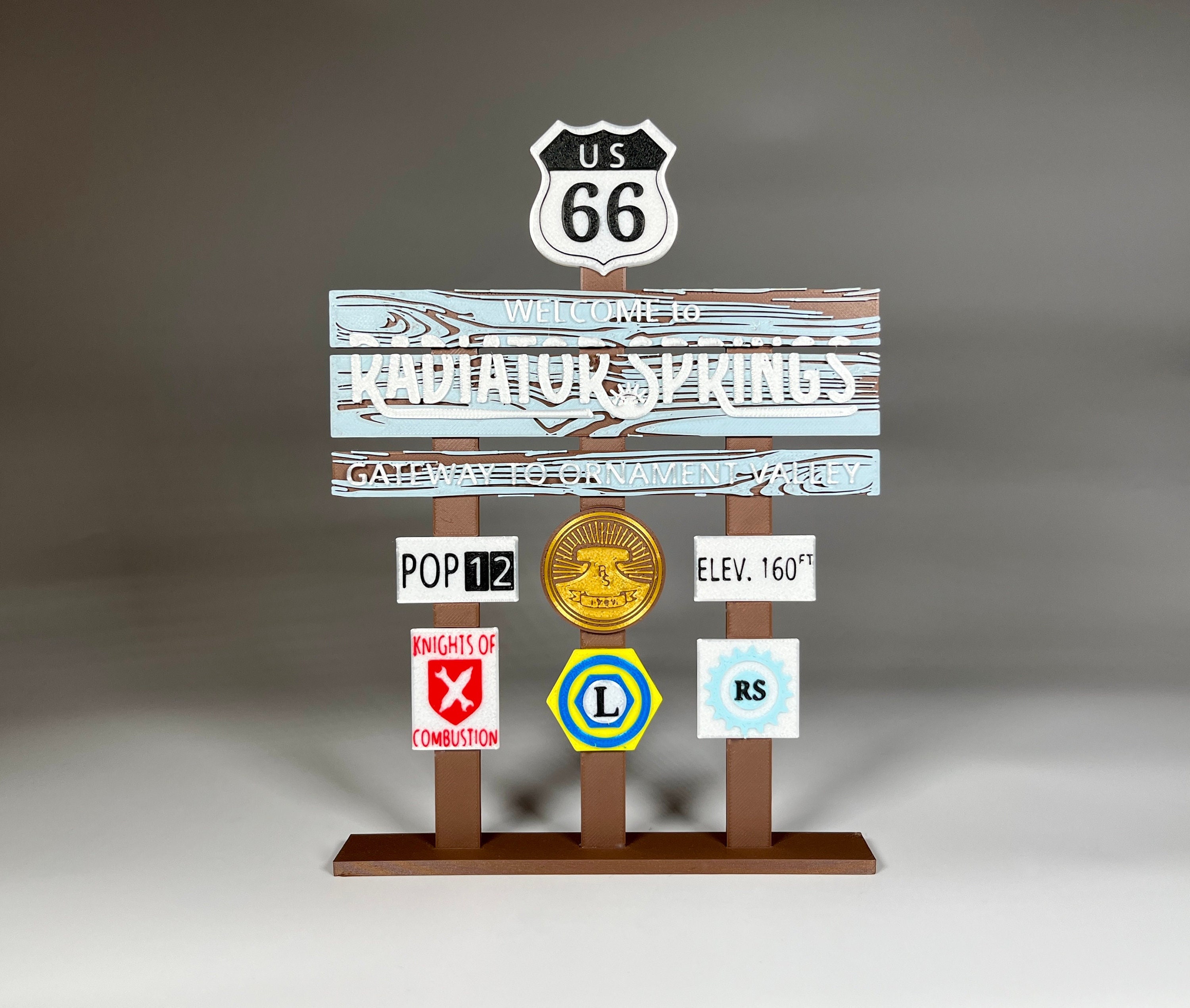 Disneyland Pixar Cars Land Radiator Springs Inspired Stand up Sign