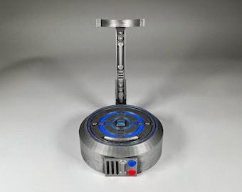 Suporte vertical para exibição de sabre de luz com luz LED (iluminação azul)