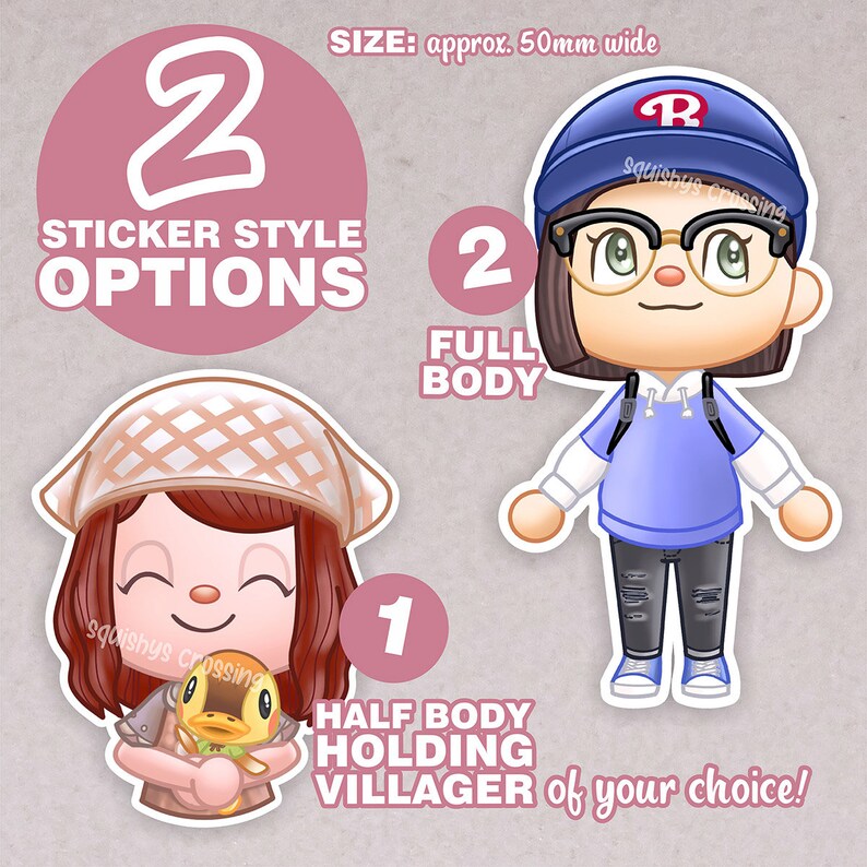 ACNH Character Artwork & Stickers Custom Artwork Stickers Etsy
