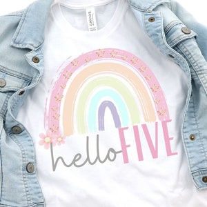 5th Birthday Shirt, Girl, 5th Birthday TShirts, Five Year Old Birthday Girl Shirt, 5 Year old Birthday, Birthday Countdown, Gift