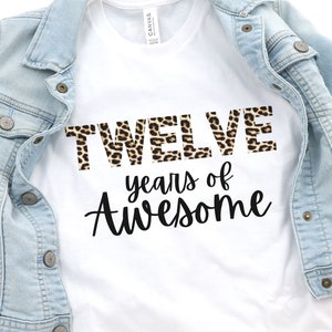 12th Birthday Shirts, Girl, 12th Birthday TShirts, Twelve Year Old Birthday Girl Shirt, 12 Year old Birthday Gift