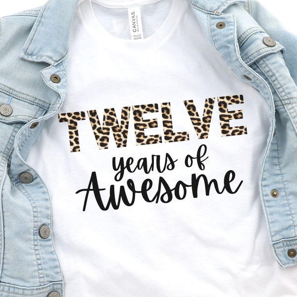 12th Birthday Shirts, Girl, 12th Birthday TShirts, Twelve Year Old Birthday Girl Shirt, 12 Year old Birthday Gift