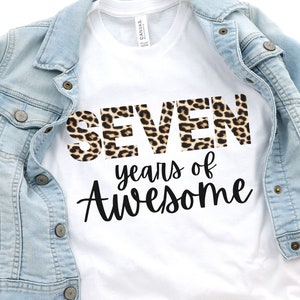 7th Birthday Shirt, Girl, 7th Birthday TShirts, Seven Year Old Birthday Girl Shirt, 7 Year old Birthday, Birthday Countdown, Gift