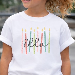 Personlig 8-årsdagströja, present till 8-årig flicka, födelsedagströja med eget namn