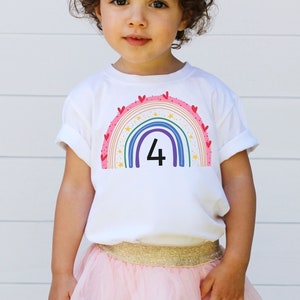 4th Birthday Shirt, Girl, 4th Birthday TShirts, Four Year Old Birthday Girl Shirt, 4 Year old Birthday, Birthday Countdown, Gift