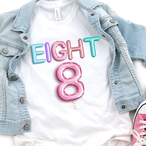 8th Birthday Shirts, Girl, 8th Birthday TShirts, Eight Year Old Girl Shirts, 8 Year old Birthday, 8th Birthday Shirt, Gift