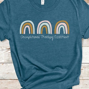 OTA retro rainbow shirt, Occupational Therapy Assistant, Occupational Therapist Assistant, OTA gifts, OTA Graduation, Soft Tee