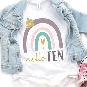 10th Birthday Shirt, Girl, 10th Birthday TShirts, Ten Year Old Birthday Girl Shirt, 10 Year old Birthday, Birthday Countdown