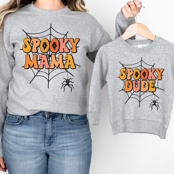 Mom and Son Halloween, Mama and Son Shirt, Spooky Season Mama Sweatshirt, Halloween Mommy and Me Outfits, Halloween Family Matching Sibling