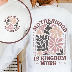 La maternità è un lavoro del Regno Download digitale SVG Maglietta per la festa della mamma PNG Regalo per la festa della mamma File PDF cristiani carini e alla moda per sublimazione