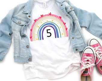 5th Birthday Shirt, Girl, 5th Birthday TShirts, Five Year Old Birthday Girl Shirt, 5 Year old Birthday, Birthday Countdown, Gift