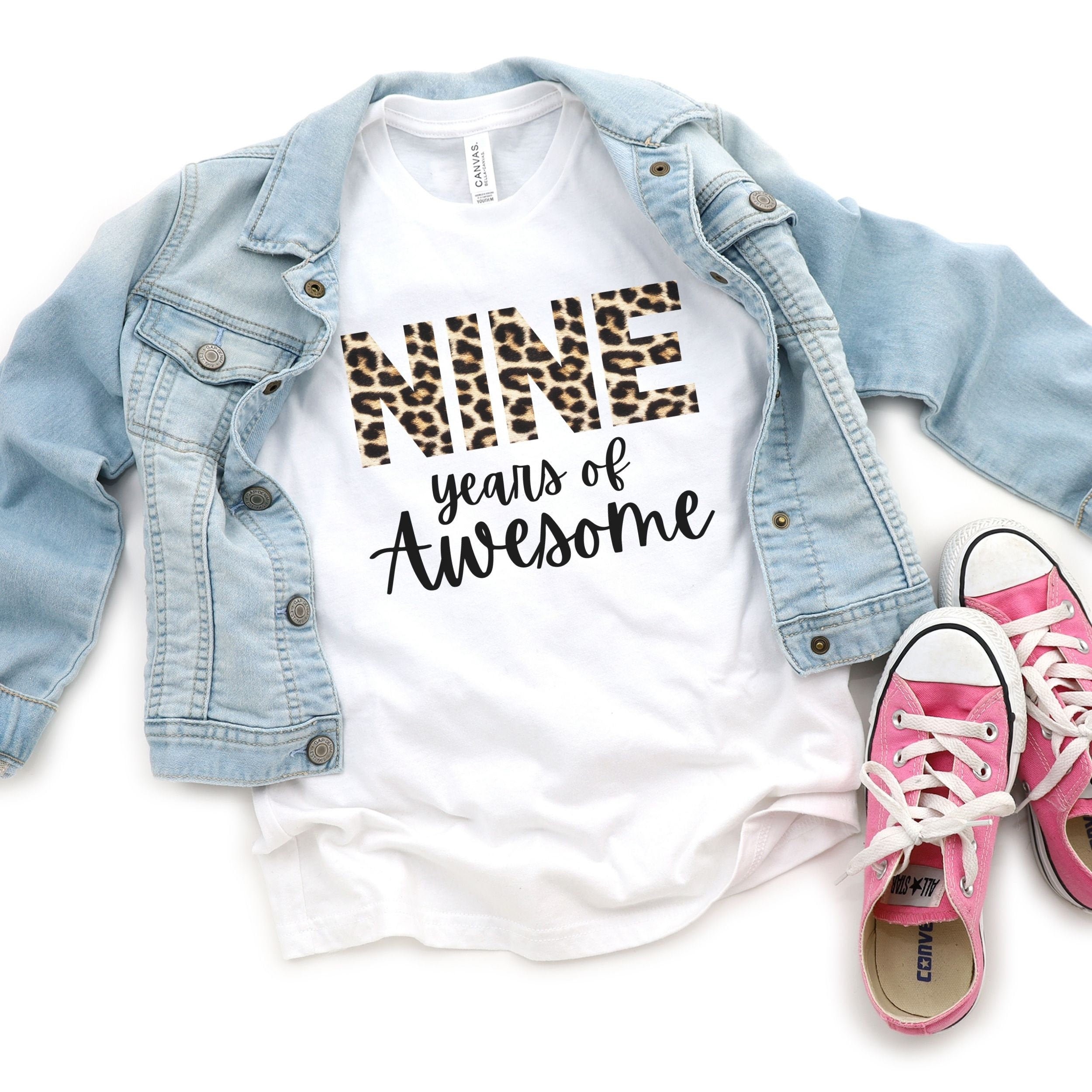 9th birthday shirt girl 9 birthday girls shirt ninth Etsy