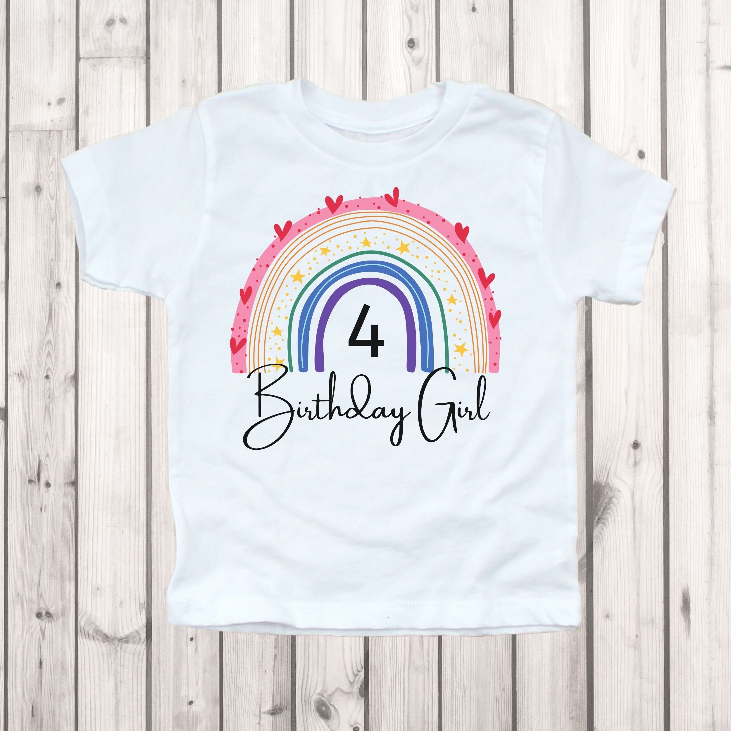 4. Geburtstag Shirt Mädchen 4. Geburtstag TShirts  Etsy