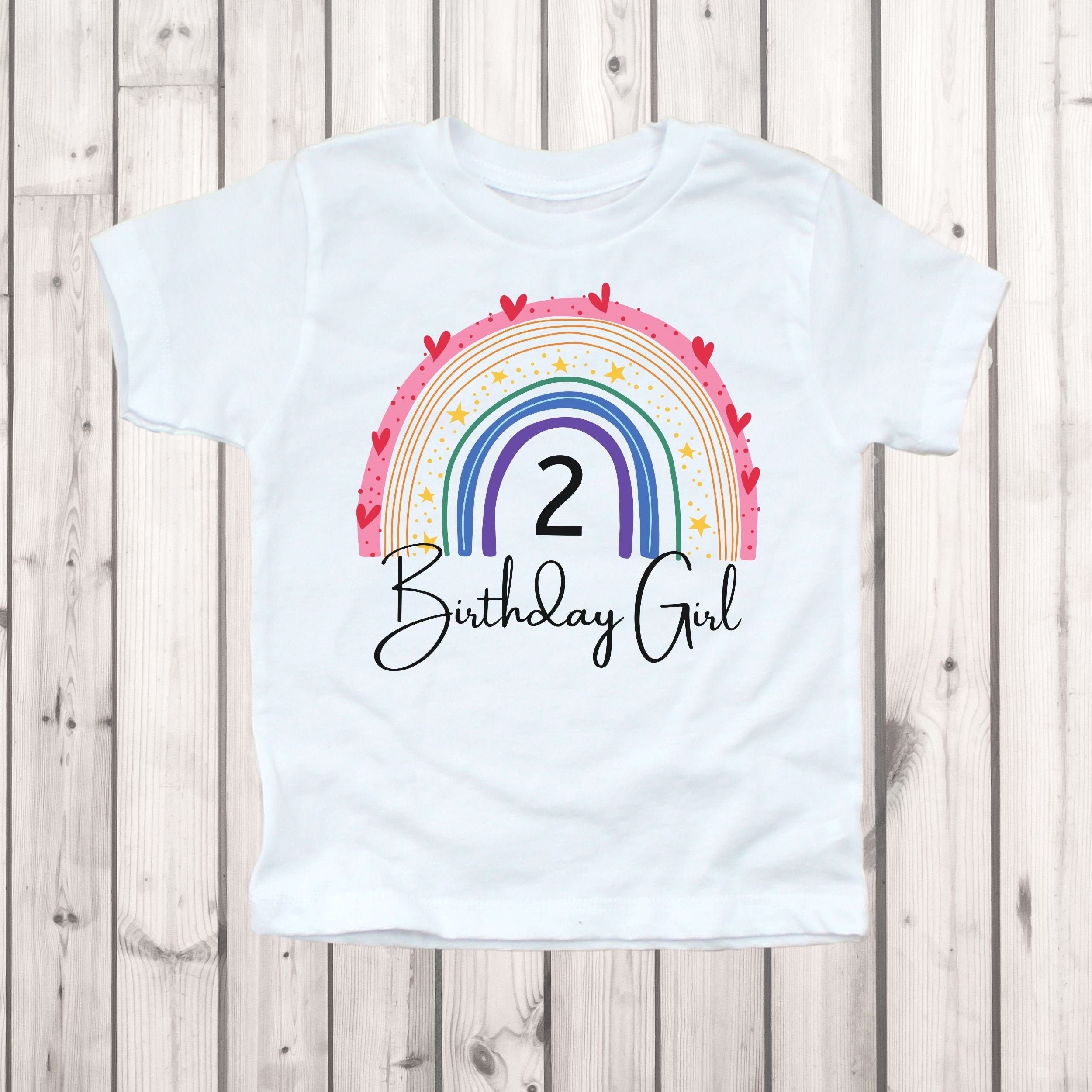 2nd Birthday Shirt Girl 2nd Birthday TShirts Two Year Old Etsy