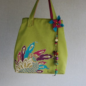 Bolso hobo ecológico verde pavo real