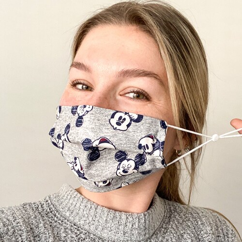 Disney Adjustable Face Masks Washable Adult Kid w/ Nose Wire | 2 or 3 Layer & Pocket Filter OPTION | Disney Family Mask | Personalized Gift