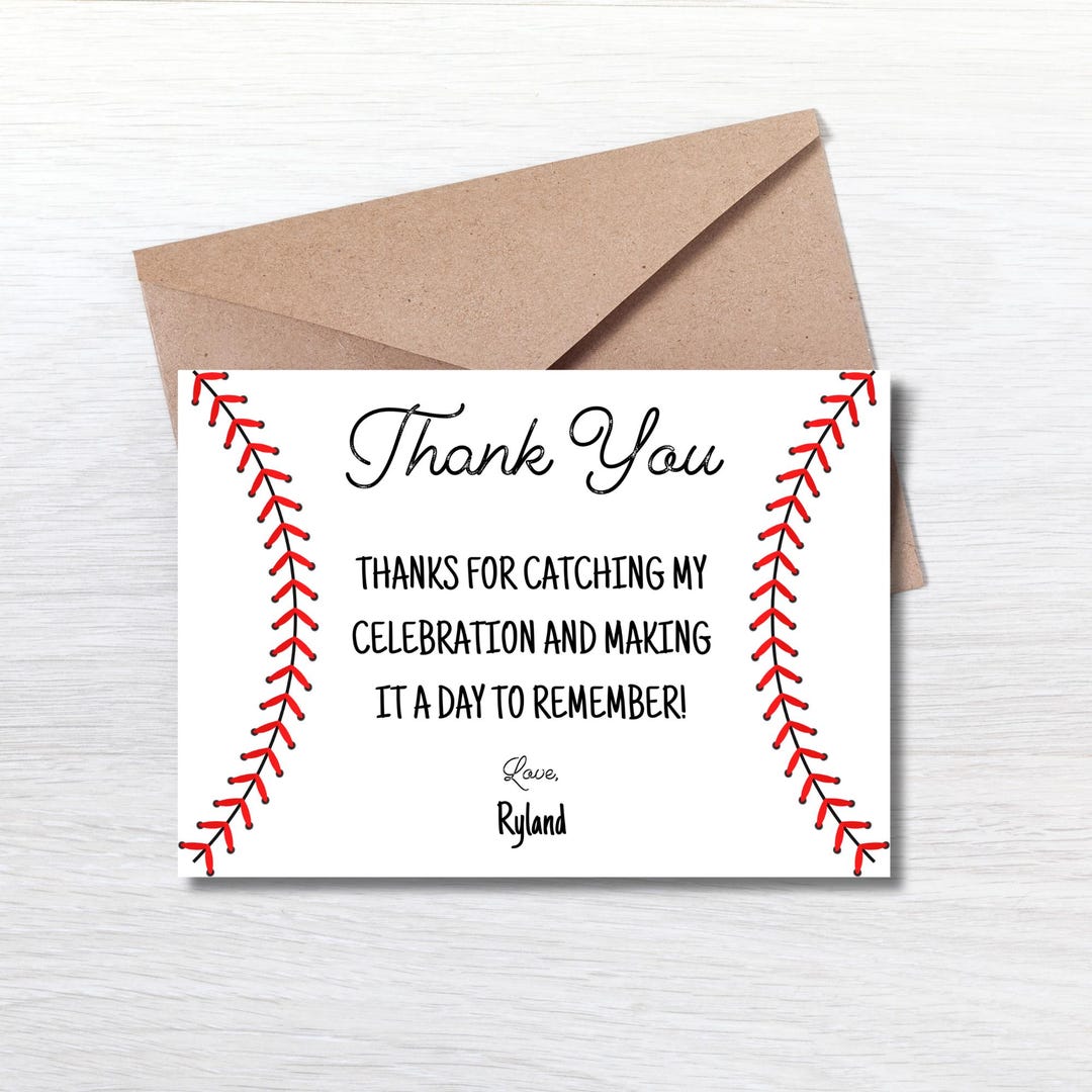 Baseball Thank You Card Sports - Il 1080xN.6552534756 65hm
