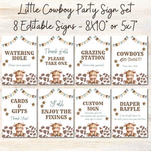 Pacchetto cartello baby shower cowboy, pacchetto cartello da tavolo baby cowboy rodeo, decorazione tema baby shower cowboy rustico, cg01 DOWNLOAD IMMEDIATO MODIFICABILE