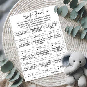 Baby Shower Showdown Game, Baby Shower Games Printable, Baby Showdown Shower Game, Baby Shower Activity, Gender Neutral, Editable Template