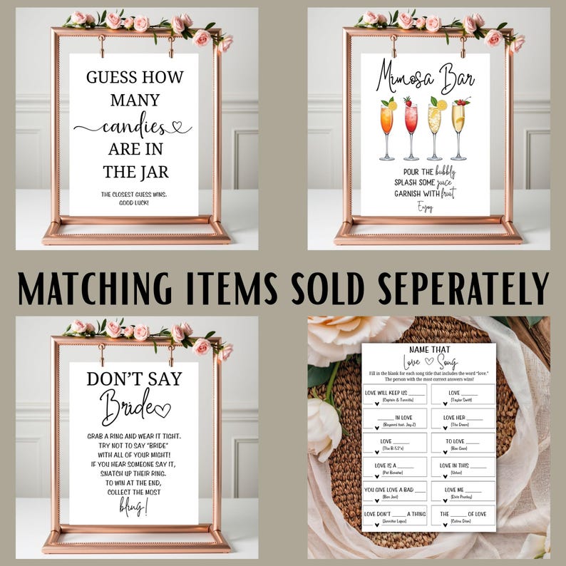 Bridal Shower Showdown Game, Bridal Shower Game Printable, Bride Trivia Game, Bridal Party Activity, Editable Template image 9