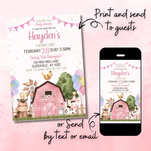 Farm Birthday Party Activity, Barnyard Coloring Sheets for Kids, Printable Kids Party Game, Editable Placemat Set image 10