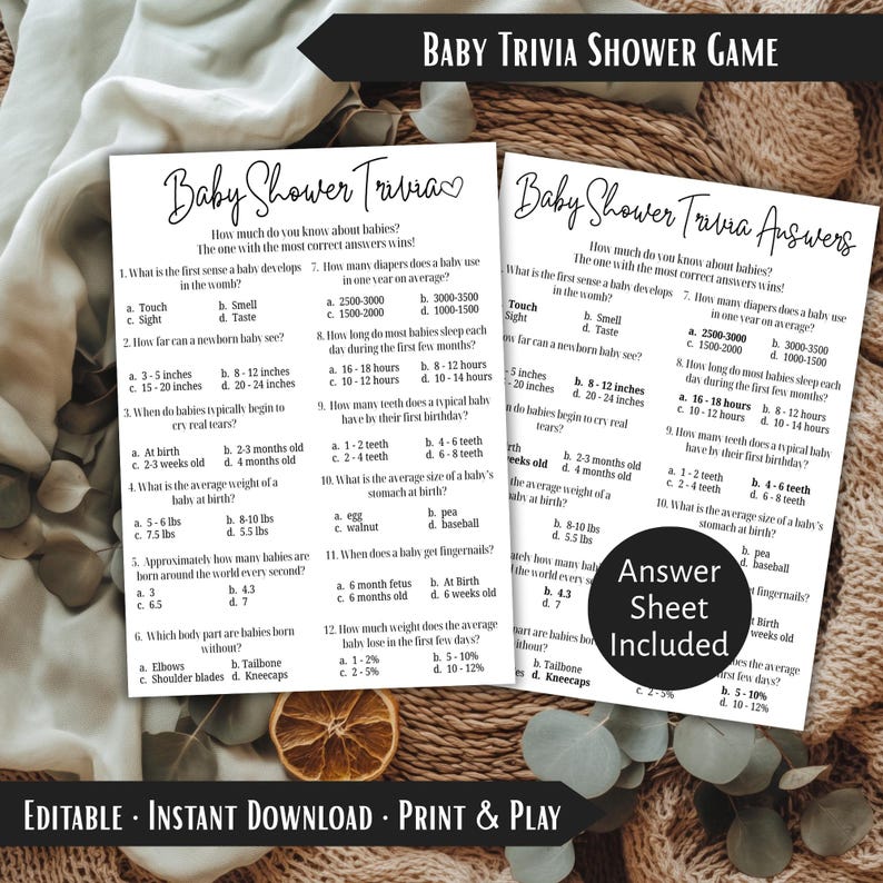 Baby Shower Showdown Game – Baby Shower Games Printable, Fun Baby Shower Game, Baby Shower Activity, Gender Neutral Editable Template image 15