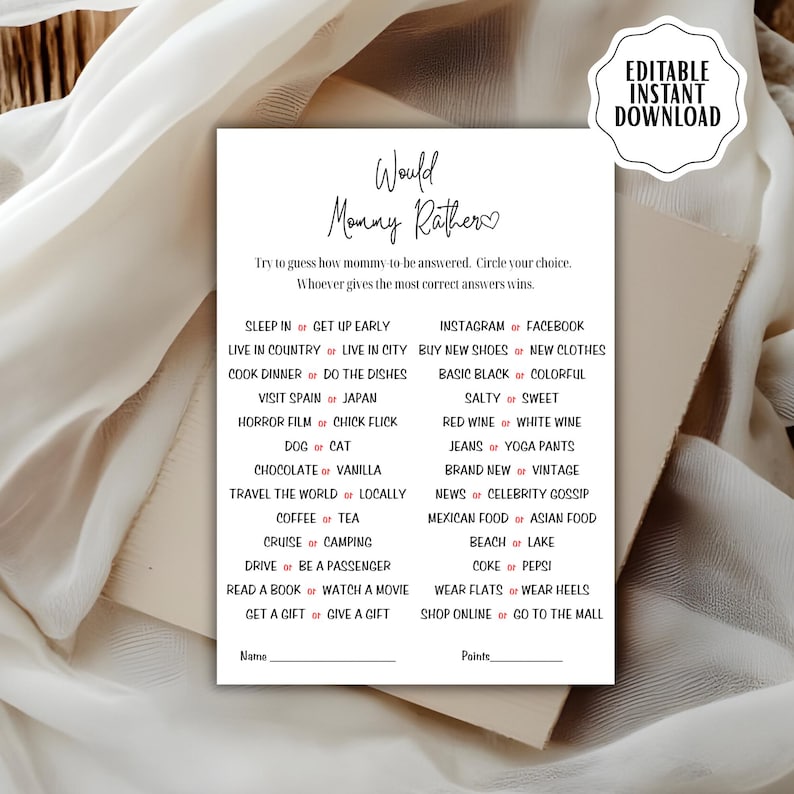 Baby Shower Showdown Game – Baby Shower Games Printable, Fun Baby Shower Game, Baby Shower Activity, Gender Neutral Editable Template image 14