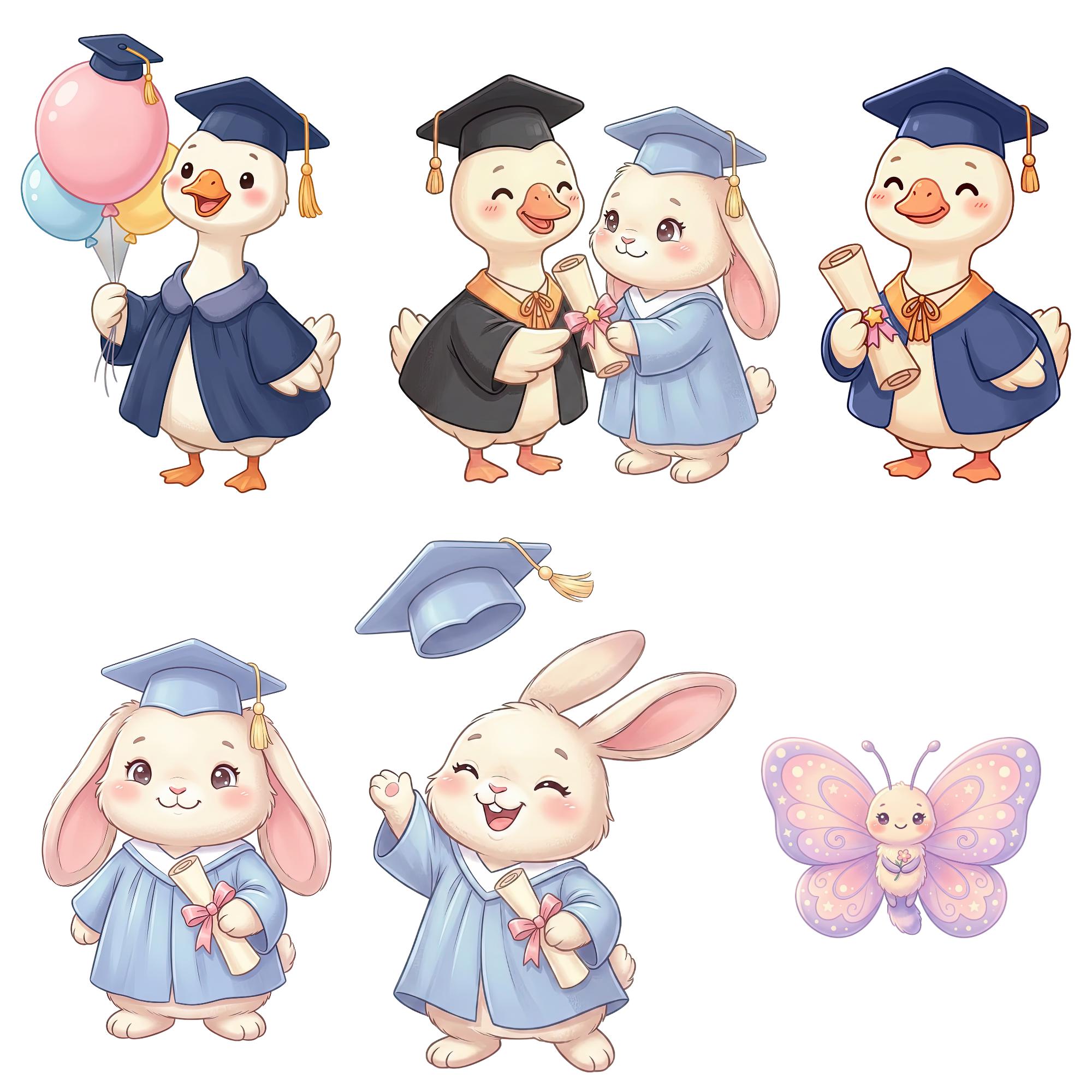 Kawaii Graduation Clipart PNG, School Clip Art Set, Class of 2026 ...