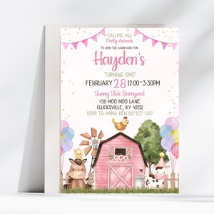 Farm Birthday Party Activity, Barnyard Coloring Sheets for Kids, Printable Kids Party Game, Editable Placemat Set image 9