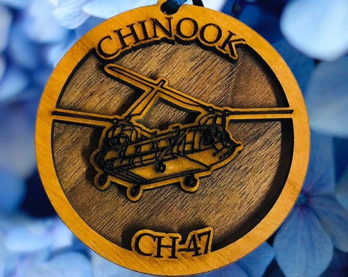 CH47 Chinook 47 Military Christmas Ornament Army Navy Marines Air Force Space Force Veteran Holiday Gift