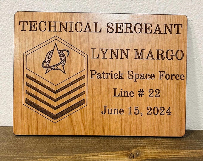 SPACE FORCE Promotion Plaque Single Layer Wood Personalized Customized
