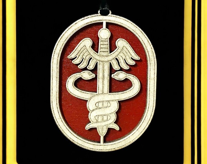 ARMY MEDCOM Medical Command ornament Nurse Doctor Christmas holiday gift Transplant Donor