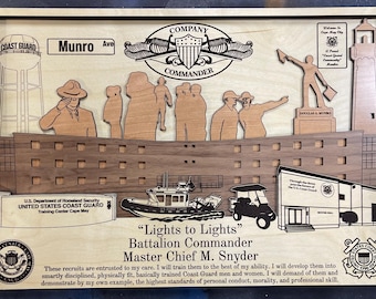 CAPE MAY Coast Guard 3D Wooden Name Plaque Marines Navy PCS Retirement Gift