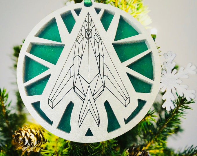 F117 F 117 NIGHTHAWK Military aircraft ornament Air Force Army Marines Navy veteran Christmas ornament holiday gift