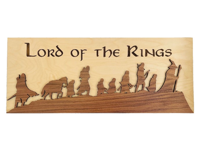 Lord of the Rings 3D Wood Silhouette