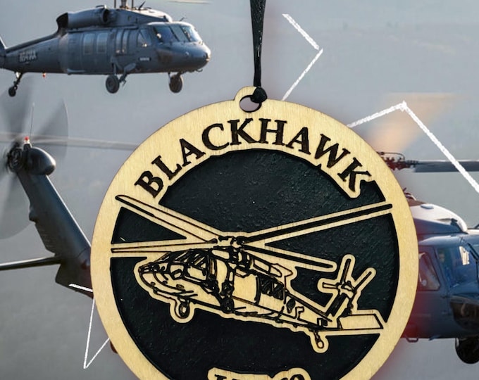 UH60 BLACKHAWK UH 60  Military aircraft Christmas ornament Air Force Army Marines Navy veteran space force holiday gift